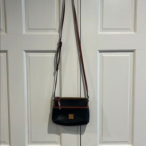 Dooney & Bourke Black and Brown Crossbody Bag